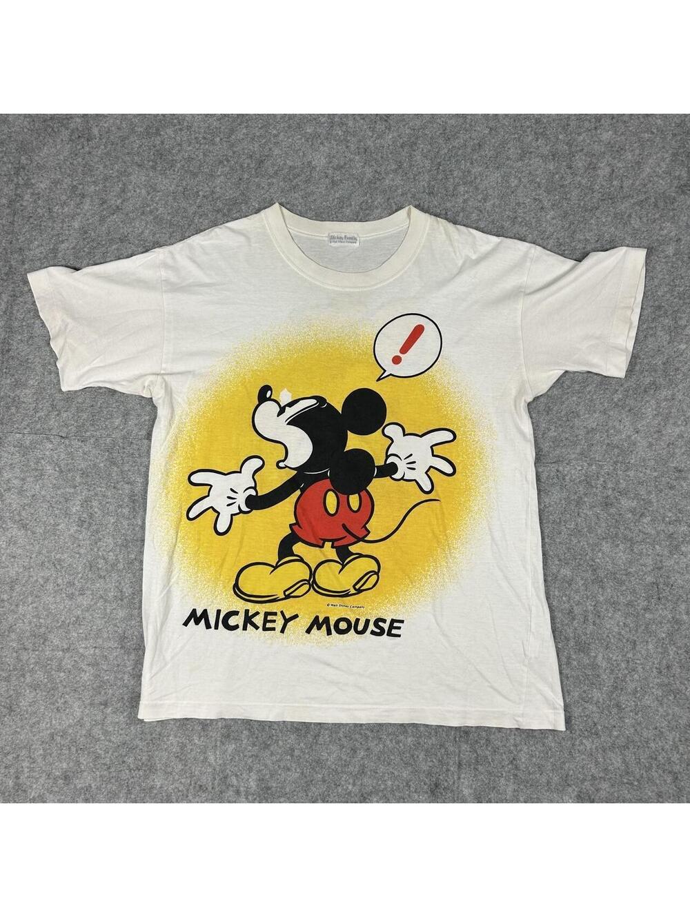 Vintage 80s Disneyland Mickey Mouse Breakthrough AOP Cartoon T Shirt Large
